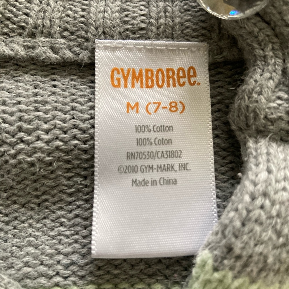 Gymboree Fairy Wishes Line Girls Gem Button Front Sweater 7/8 Pastel Stripes‎ - Picture 3 of 5